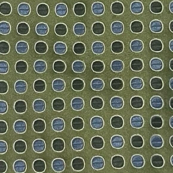 2for25 Jones New York Silk Men’s Tie Green Geometric Designer Business Casual - Picture 4 of 8